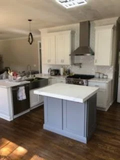 Kitchen renovation, Cary NC. Full gut, new KCD, countertop coordination, and finish work.